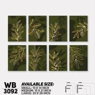 DDecorator Modern Leaf ArtWork Wall Decor - Set of 8 WB3092