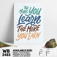 DDecorator More Learn and More Earn - Motivational Wall Board and Wall Canvas - WB2483