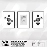DDecorator Motivational And Abstract Artwork Wall Decor - Set of 3 WB3584