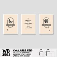 DDecorator Motivational And Abstract Wall Decor - Set of 3 WB3593 