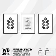 DDecorator Motivational And Leaf Wall Decor - Set of 3 WB3914