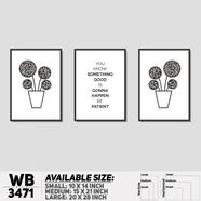 DDecorator Motivational And Line Art (Set of 3) Wall Board And Wall Canvas - WB3471
