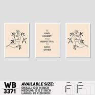 DDecorator Motivational And Line Art (Set of 3) Wall Board And Wall Canvas - WB3371