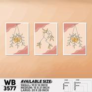 DDecorator Motivational And Line Art (Set of 3) Wall Board And Wall Canvas - WB3577
