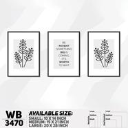 DDecorator Motivational And Line Art (Set of 3) Wall Board And Wall Canvas - WB3470