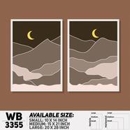 DDecorator Mountain Horizon Art (Set of 2) Wall Board And Wall Canvas - WB3355