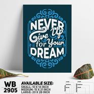 DDecorator Never Give Up - Motivational Wall Board and Wall Canvas - WB2905
