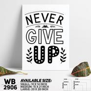 DDecorator Never Give Up - Motivational Wall Board and Wall Canvas - WB2906