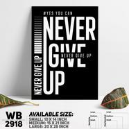 DDecorator Never Give Up - Motivational Wall Board and Wall Canvas - WB2918