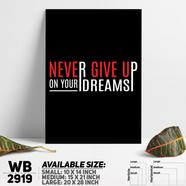 DDecorator Never Give Up - Motivational Wall Board and Wall Canvas - WB2919