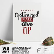 DDecorator Never Give Up - Motivational Wall Board and Wall Canvas - WB2917