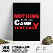 DDecorator Nothing Is Easy - Motivational Wall Board and Wall Canvas - WB2927