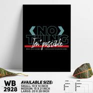 DDecorator Nothing Is Impossible - Motivational Wall Board and Wall Canvas - WB2928