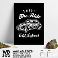 DDecorator Old School Enjoy The Ride - Motivational Wall Board and Wall Canvas - WB2172