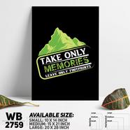 DDecorator Only Memories Travel - Motivational Wall Board and Wall Canvas - WB2759