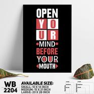 DDecorator Open Your Mind - Motivational Wall Board and Wall Canvas - WB2204