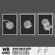DDecorator Painted Landscape And Horizon Design (Set of 3) Wall Board And Wall Canvas - WB4463