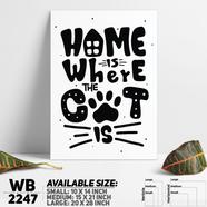 DDecorator Pet Lovers - Cat - Motivational Wall Board and Wall Canvas - WB2247