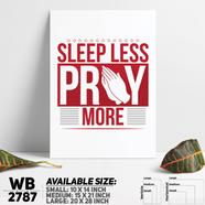 DDecorator Pray More - Islamic Religious Wall Board and Wall Canvas - WB2787