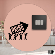 DDecorator Prise Stick Figure Switch Socket Wall Sticker - (SS193)