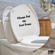 DDecorator Put The Seat Down Vinyl Decals Removable Sticker For Washroom - WR89