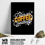 DDecorator Run On Coffee - Motivational Wall Board and Wall Canvas - WB2791
