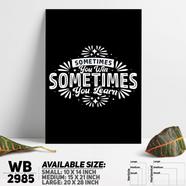DDecorator Sometimes You Win Or Learn - Motivational Wall Board and Wall Canvas - WB2985