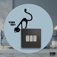 DDecorator Standing Cat Switch and Socket Vinyl Decals Removable Wall Sticker image