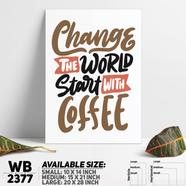 DDecorator Start With Coffee - Motivational Wall Board and Wall Canvas - WB2377