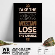 DDecorator Take RISK Or LOSE - Motivational Wall Board and Wall Canvas - WB2999