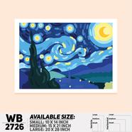 DDecorator The Starry Night Digital Painting Digital Art Wall Board and Wall Canvas - WB2726
