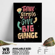 DDecorator Think Simple - Motivational Wall Board And Wall Canvas - WB2327