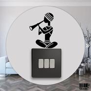 DDecorator Traditional Clarinet Playing Switch Socket Wall Sticker - (SS186)