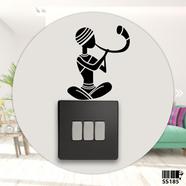 DDecorator Traditional Horn Playing Switch Socket Wall Sticker - (SS185)