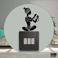 DDecorator Traditional Taal Playing Switch Socket Wall Sticker - (SS184)
