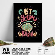 DDecorator Use Your Brain - Motivational Wall Board and Wall Canvas - WB2269