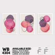 DDecorator Water Painting Abstract Art (Set of 3) Wall Board And Wall Canvas - WB4304