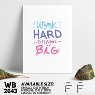 DDecorator Word Hard Dream Big Wall Board and Wall Canvas - WB2643