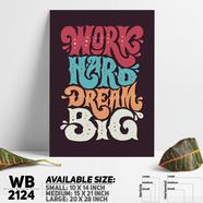 DDecorator Work Hard - Motivational Wall Board and Wall Canvas - WB2124