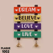 DDecoretor Dream Believe Love and Live Wall Canvas Poster - PLAQUE1002