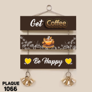 DDecoretor Get Coffee and Be Happy Wall Canvas Poster - PLAQUE1066