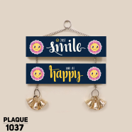 DDecoretor Just Smile and Be Happy Wall Canvas Poster - PLAQUE1037