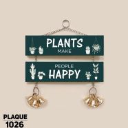 DDecoretor Plants Makes People Happy Wall Canvas Poster - PLAQUE1026