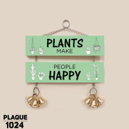 DDecoretor Plants Makes People Happy Wall Canvas Poster - PLAQUE1024