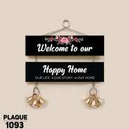 DDecoretor Welcome To Our Happy Home Wall Canvas Poster - PLAQUE1093