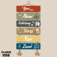 DDecoretor You are Now Entesing Stress Free Zone Wall Canvas Poster - PLAQUE1058