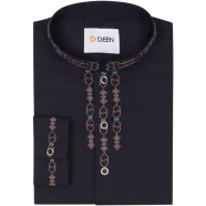 DEEN Black Embroidered Panjabi 17 image