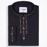 DEEN Black Embroidered Panjabi 17