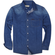 DEEN Indigo Faded Denim Shirt 15 - L SIZE