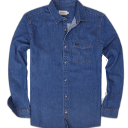 DEEN Mid-Indigo Denim Shirt 14 - XXL SIZE